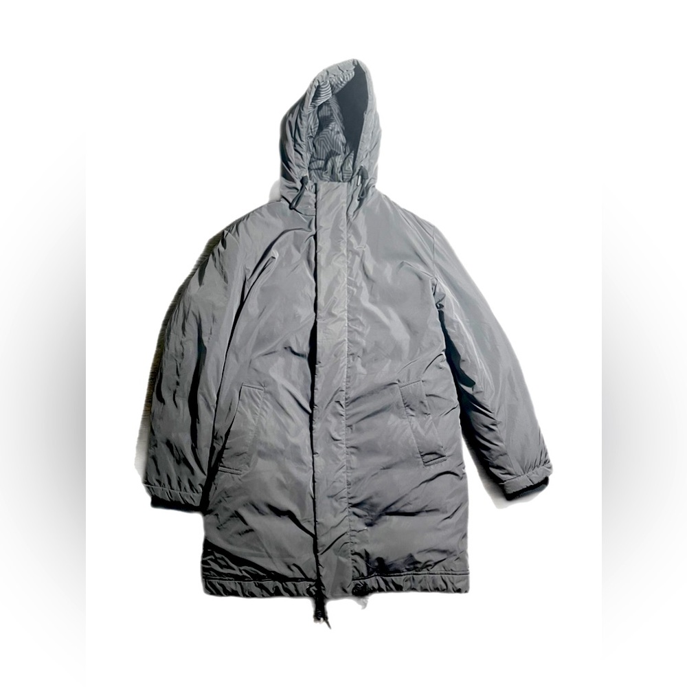 DKNY Men’s Black/Dark Gray Winter Parka Puffer Coat M
